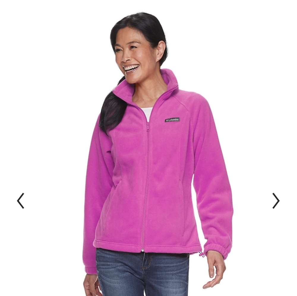 Columbia Women's Fleece Jacket Size Medium Pink Full Zip